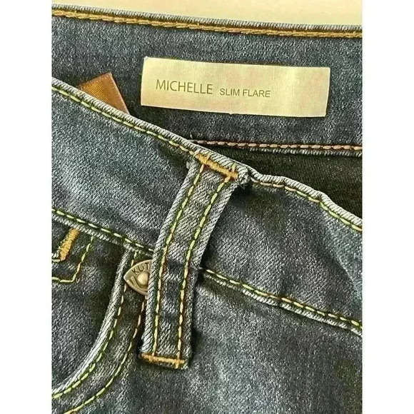 Kut From The Kloth Michelle Slim Flare Stretch Womens Jeans Dark Wash Size 10 - Picture 4 of 5